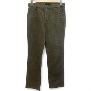 Club Monaco Womens Casual Straight Leg Pants Green Size 6 100% Cotton